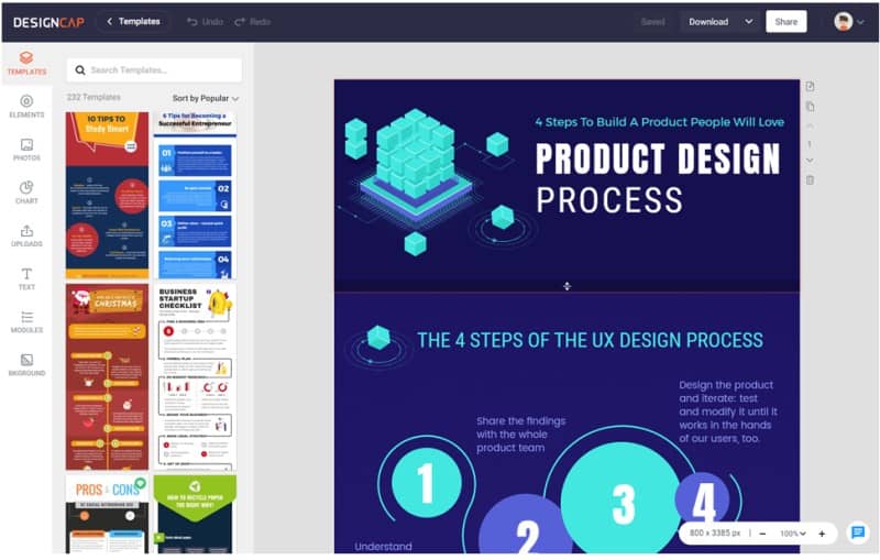 DesignCap - A Cool Tool for Creating Infographics In 2020